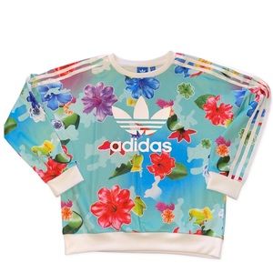 Adidas floral sweatshirt youth size 11-12yrs